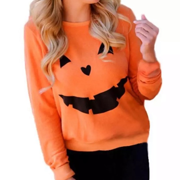 Halloween Pumpkin long sleeve sweater - Picture 3 of 3